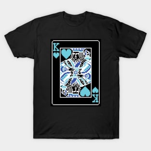 King of Hearts Pixel Art Bright Negative Mode T-Shirt